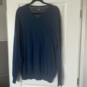 IZOD Men's Blue V-Neck Sweater Size XLT